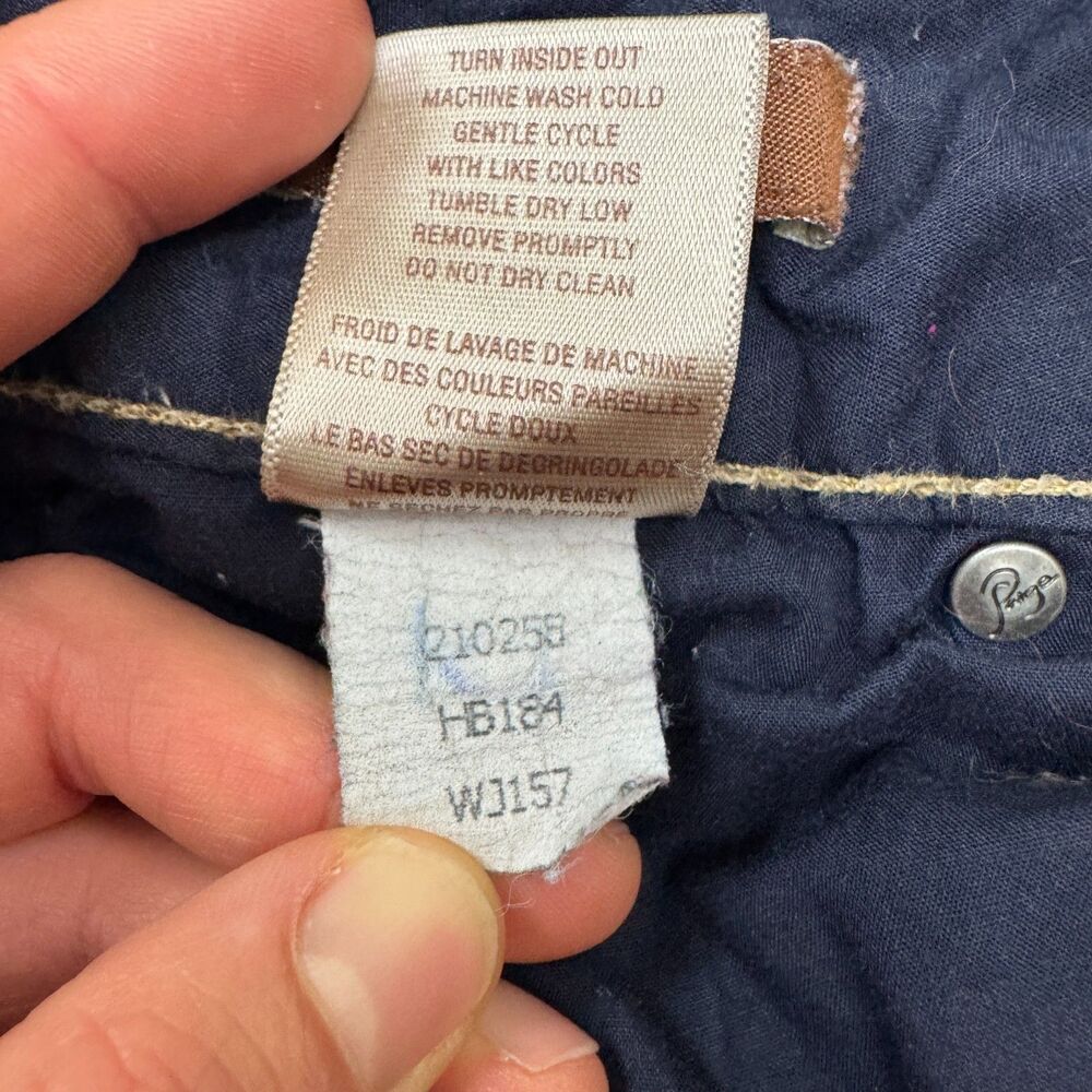 Paige Hidden Hills H.H. Bootcut Denim Jeans Womens 26 Blue Dark Wash Mid Rise - Picture 9 of 16